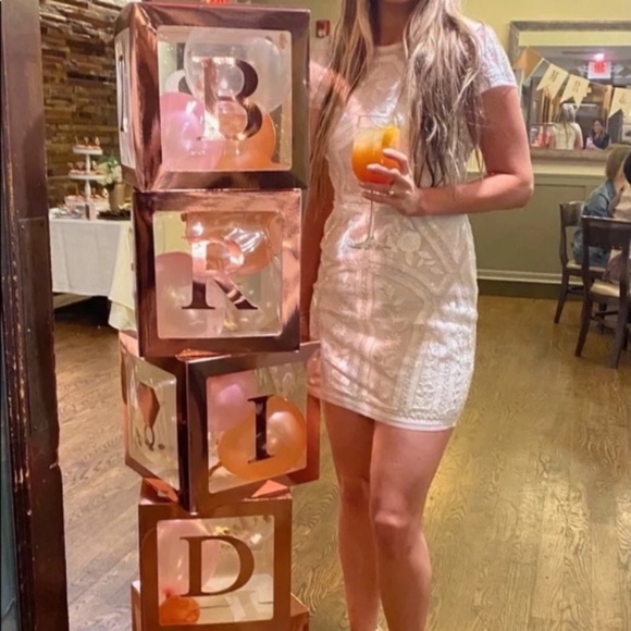 NWOT Lulus Spread Your Shine White Sequin Embroidered Bodycon Dress - Picture 10 of 16